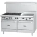Garland US Range G60-6G24RR 60" Gas Restaurant Range w/ (6) Open Burners, 24" Griddle, (2) Standard Ovens, 310.000 BTU 1 image