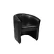 G & A 1010 Lounge Arm Chair, Curved Wrap Around Upholstered Back, Black Vinyl Upholstery 1 image