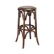 G & A 188PSNH Cross Back Barstool, 30"H, Backless, Upholstered Padded Seat with Nail Trim, Oak Bentwood Frame, Footrest 1 image