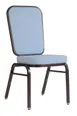 G & A 2403-AL COM/GR4 Lucca Banquet Chair, Stacks 10 High, Upholstered Flex Back, 12 Gauge Aluminum 1 image