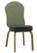 G & A 2501-AL COM/GR4 Eldric Banquet Chair, Stacks 10 High, Upholstered Flex Back & Seat, 12 Gauge Aluminum 1 image