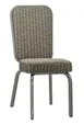 G & A 2503-AL COM/GR4 Tatum Banquet Chair, Stacks 10 High, Upholstered Flex Back, 12 Gauge Aluminum 1 image