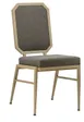 G & A 2603-AL GR8 Arvid Banquet Chair, Stacks 10 High, Upholstered Back & Seat, 12 Gauge Aluminum 1 image