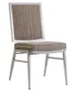 G & A 2605-AL COM/GR4 Alaric Banquet Chair, Stacks 10 High, Flexible Back, Upholstered Seat, 12 Gauge Aluminum 1 image