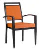 G & A 2751-AL GR5 Atticus Banquet Arm Chair, Stacks 5 High, Upholstered Square Back, Grade 5 Upholstery 1 image