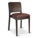 G & A 4660PS Milano Stackable Side Chair, Solid Wood Back, Upholstered Padded Seat, Walnut Finish, European Beechwood Frame 1 image