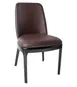 G & A 4685-CU Indoor Saville Side Chair with Upholstered Seat and Back, Soho vinyl, Beechwood  1 image