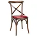 G & A 4688PS Indoor Side Chair with Cross Back and Upholstered Padded Seat, Elm Bentwood Frame 1 image