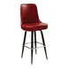 G & A 4X Swivel Bar Stool, Vinyl Bucket Seat, 18 Gauge Steel Frame, Black Finish, Chrome Footrest, Glides 1 image