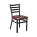 G & A 513-B PS Indoor Dante Side Chair with Ladder Back and Padded Seat, Steel Frame with Black Finish 1 image
