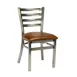 G & A 513-D PS Indoor Dante Side Chair with Ladder Back and Steel Frame with Distressed Finish 1 image