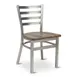 G & A 513-D RS Indoor Dante Side Chair with Ladder Back and Steel Frame with Distressed Finish 1 image