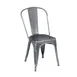 G & A 530-WS Indoor Astor Side Chair with Metal Back and Wood Seat, 12 Gauge Steel Frame Finish 1 image