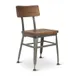 G & A 545-PS Indoor Hudson Side Chair with Wood Back, Distressed Frame Finish, Steel Frame 1 image