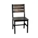 G & A 549 Indoor Side Chair with Wood Back and Seat, Steel Frame with Black Finish, Distressed Grey 1 image