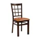 G & A 550-W VS Windsor Side Chair, Grid Back, Veneer Seat, Steel Frame, Walnut Finish 1 image