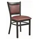 G & A 560-CU Indoor Geo Side Chair with Upholstered Back and Vinyl Padded Seat, Metal Frame with Black Finish 1 image