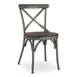 G & A 588WS Dumont Side Chair, Cross Back, Solid Ash Wood Seat, 18 Gauge Steel Frame, Black Finish 1 image