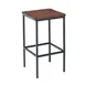 G & A 641-RS Toledo Backless Barstool, Reclaimed Solid Wood Seat, 18 Gauge Steel Frame, Powder Coated Black Finish 1 image