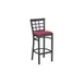 G & A 650-B VS Windsor Barstool with Grid Back, Veneer Seat, 18 Gauge Steel Frame, Black Finish, Footrest, Armless, Standard Height 1 image