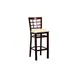 G & A 650-M SS Windsor Barstool with Grid Back, Solid Wood Saddle Seat, Mahogany Finish, 18 Gauge Steel Frame 1 image