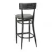 G & A 670 Brushed Distressed Gray Bar Stool, Upholstered Padded Seat, Steel Frame, Footrest, Non-Marring Glides 2 image