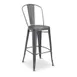 G & A 680 Astor Barstool, Metal Back, Solid Metal Seat, 12 Gauge Steel Frame, Armless, Plain Back 1 image