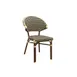 G & A 815 Capri Side Chair, Indoor/Outdoor, Stackable, Woven Nylon, Aluminum Frame, Mahogany Finish 1 image