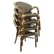 G & A 815AR Capri Arm Chair, Indoor/Outdoor, Stackable, Synthetic Wicker, Mahogany Finish 2 image