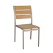G & A 8216 Sol Side Chair, Aluminum Frame, Synthetic Teak Ladder Back & Seat, Stackable 1 image