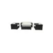G & A 8300 Monterey 4-Piece Outdoor Lounge Set, Resin Wicker, Aluminum Frame, White Cushions, Espresso Glass Top 1 image