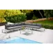 G & A 8400 Ravello 6-Piece Modular Outdoor Lounge Set with Grey Cushions, Synthetic Teak Finish 1 image