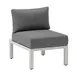 G & A 8401 Ravello Lounge Chair, Indoor/Outdoor Use, Grey Cushions, Synthetic White Wash Teak Finish, Grey Aluminum Frame, Nylon Floor Glides 1 image