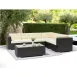 G & A 8500 Siena Outdoor Patio Lounge Furniture Set, Resin Wicker on Aluminum Frame, Ivory Cushions, Espresso Coffee Table 1 image