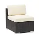 G & A 8501 Siena Lounge Single Seat, Espresso Finish, Resin Wicker, Ivory Cushions, Aluminum Frame 1 image