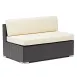 G & A 8502 Siena Lounge Double Seat Loveseat, Ivory Cushions, Resin Wicker, Espresso Finish 1 image