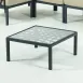 G & A 8604 Eden Lounge Coffee Table, Indoor/Outdoor, Glass Top, Resin, Nylon Floor Glides 1 image