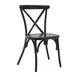 G & A 889ST-PS Colmar Side Chair, Indoor/Outdoor Use, Stacking, Cross Back, Aluminum Frame, Padded Seat, Gunmetal Powder Coat Finish 1 image