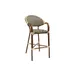 G & A 915 Capri Barstool, Indoor/Outdoor, Stacking, Woven Nylon, Mahogany Finish, All-Weather Aluminum 1 image