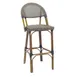 G & A 920 Ibiza Aluminum Barstool with Espresso Textilene Back and Seat, Armless, Powder Coat Walnut Finish 1 image