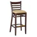G & A 9512 Barstool, Ladder Back, Upholstered Padded Seat, European Beechwood Frame, Footrest, Mortise and Tenon Construction 1 image