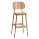 G & A 9615-VS Barstool – Solid Wood Back, Veneer Seat, Beechwood Frame, Metal Brackets, Plastic Glides 1 image
