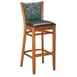 G & A 9632 Bristol Barstool with Upholstered Padded Back and Seat, European Beechwood Frame, Nailheads, Footrest 1 image