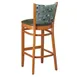 G & A 9632 Bristol Barstool with Upholstered Padded Back and Seat, European Beechwood Frame, Nailheads, Footrest 2 image