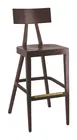 G & A 9641-VS Rivelli Stackable Barstool with Solid Wood Back, Veneer Seat, European Beechwood Frame, Walnut Finish 1 image