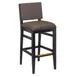 G & A 9645 Meridian Barstool, Upholstered Padded Back & Seat, Gunstock Walnut Finish, European Beechwood Frame 1 image