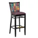 G & A 9650FP NAIL Checker Barstool, Upholstered Padded Back & Seat, European Beechwood Frame, Nailheads, Footrest 1 image