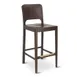 G & A 9660PS Milano Barstool with Solid Wood Back, Upholstered Padded Seat, Walnut Finish, European Beechwood Frame 1 image