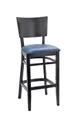 G & A 9681-SS Elton Barstool – Solid Wood Back, Saddle Seat, European Beechwood Frame, Plastic Glides 1 image