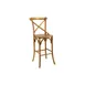 G & A 9688VS Barstool with Cross Back, Veneer Seat, Oak Bentwood Frame, Footrest, Non-Marring Glides 1 image